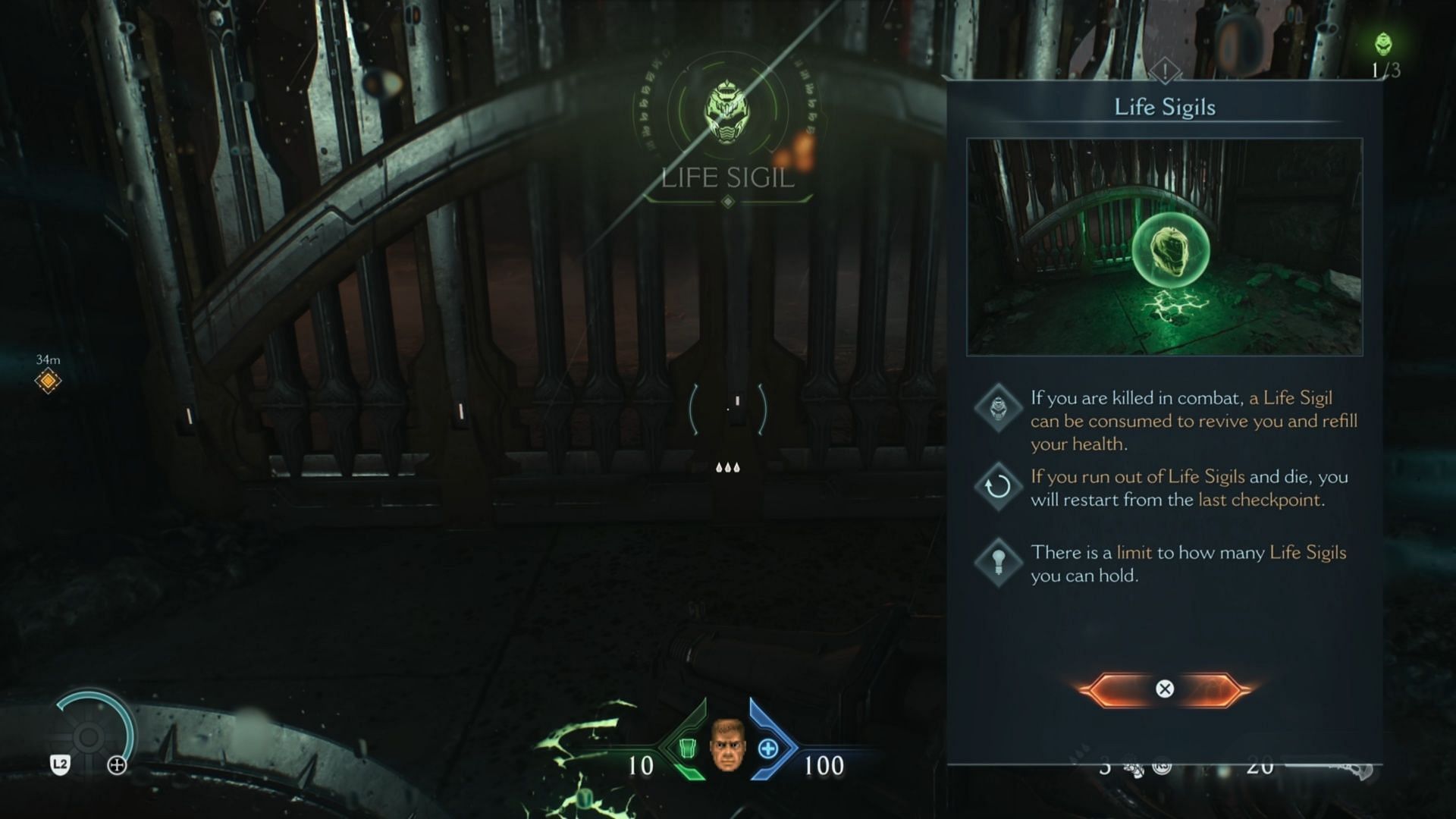 These Life Sigils can definitely come in handy - I didn't use any, but there's no shame in it (Image via Bethesda)